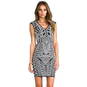 NWOT! Arden B Geometric Print Jacquard Sweater Bodycon Dress – RETRO 90's SM $99